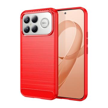 Xiaomi Redmi K90 Pro Max/Poco F8 Ultra Geborsteld TPU Hoesje - Koolstofvezel