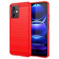 Xiaomi Redmi Note 12/Poco X5 Geborsteld TPU Hoesje - Koolstofvezel