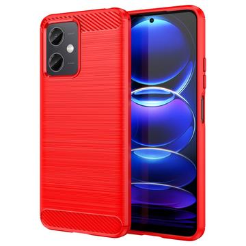 Xiaomi Redmi Note 12/Poco X5 Geborsteld TPU Hoesje - Koolstofvezel