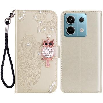 Xiaomi Redmi Note 13 Uil Strass Portemonnee Hoesje