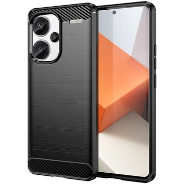 Xiaomi Redmi Note 13 Pro+ Geborsteld TPU Hoesje - Koolstofvezel
