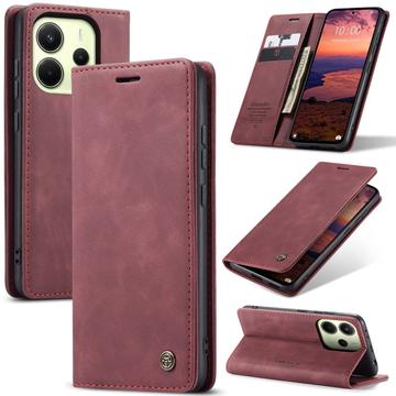 Xiaomi Redmi Note 14 4G Caseme 013 Series Portemonnee Hoesje - Wijnrood