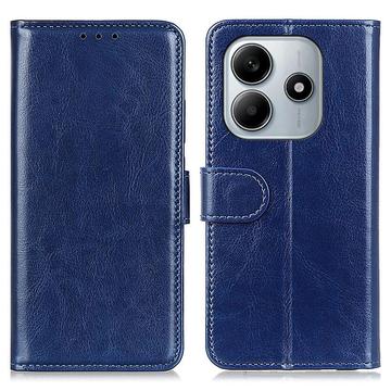 Xiaomi Redmi Note 14 4G Portemonnee Hoesje Magnetische Sluiting - Blauw