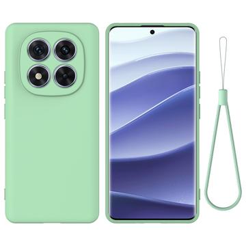 Xiaomi Redmi Note 14 Pro 5G/Poco X7 Vloeibare siliconen hoesje met polsbandje - Groen