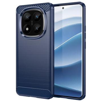 Xiaomi Redmi Note 14 Pro+ 5G Geborsteld TPU Hoesje - Koolstofvezel
