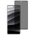 Xiaomi Redmi Note 14 Pro+ 5G/13 Pro+ Privacy Full Cover Glazen Screenprotector - Zwarte Rand