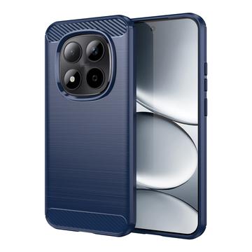 Xiaomi Redmi Note 15 Pro 5G Geborsteld TPU Hoesje - Koolstofvezel - Blauw