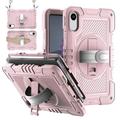 Xiaomi Redmi Pad 2 Heavy Duty 360 Hoesje met Draagriem - Rose Gold