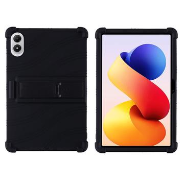 Xiaomi Redmi Pad 2 Pro Silicone Hoesje met Kickstand - Zwart