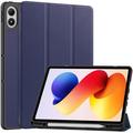Xiaomi Redmi Pad 2 Pro/Poco Pad M1 Tri-Fold Series Slimme Folio-hoes - Donkerblauw