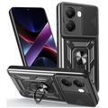 Xiaomi Redmi Turbo 4/Poco X7 Pro Roterende ring hybride hoesje met camera schild