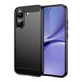 Xiaomi Redmi Turbo 5/Poco X8 Pro Geborsteld TPU Hoesje - Koolstofvezel - Zwart