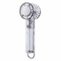 Y59 Transparante draagbare ventilator met halfgeleiderkoeling - 3000mAh - Wit