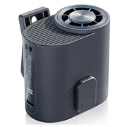 Y66 Clip-on halfgeleider-koelventilator voor de taille met digitaal display - Zwart