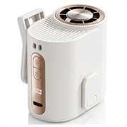 Y66 Clip-on halfgeleider-koelventilator voor de taille met digitaal display - Wit