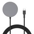 YF-M5C Qi2 MagSafe-oplader 15W voor iPhone 12-17 - Zwart