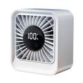 YS-G7 USB-oplaadbare tafelventilator met 8 snelheden - Wit