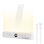 YSJ-019 Plus doorzichtige acryl LED-nachtlampje - Type-C-oplader - Wit