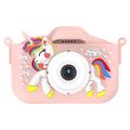 YYTech Eenhoorn Kindercamera met 32GB Geheugenkaart & Kaartlezer - Roze