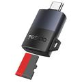 Yesido GS37 USB-C TF-kaartlezer met sleutelkoord - 480 Mbps Plug-and-Play OTG-adapter
