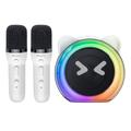 Yesido YSW36 Schattige Oren Bluetooth 5.3 Karaoke Spreker met Dubbele Microfoons voor Kinderen - Wit