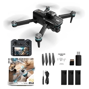 Z105 Smart Drone met dubbele camera, 4.3" schermcontroller, 3 batterijen - Zwart