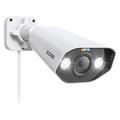 ZOSI 5MP PoE-uitbreidingsbeveiligingscamera met geluid, licht en sirene - Wit