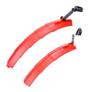 ZTTO ZT03 2Pcs fietsspatbordset voor+achter fietsspatbord met achterlicht (met montagetoebehoren) - Rood