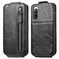Ritsvak Sony Xperia 10 IV Verticale Flip Hoesje - Zwart