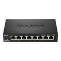 D-Link DGS 108 8-poorts Onbeheerde Gigabit Metalen Desktopswitch - Zwart