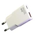 everActive SC-380Q GaN Super Slim 30W Lader met USB QC3.0 & USB-C PD-poorten - Wit