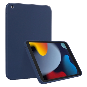 iPad 10.2 2019/2020/2021 Liquid Siliconen Hoesje - Donkerblauw