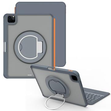 iPad 2022/2025/Air 11 2024/2025 TU3607 Magnetische toetsenbordbehuizing met achtergrondverlichting en 360-draaibare standaard - Grijs