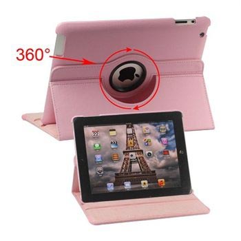 Rotary Leren Tas - iPad 2, iPad 3, iPad 4 - Roze