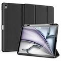 iPad Air 13 2024/2025 Dux Ducis Domo Tri-Fold Smart Folio Hoesje - Zwart