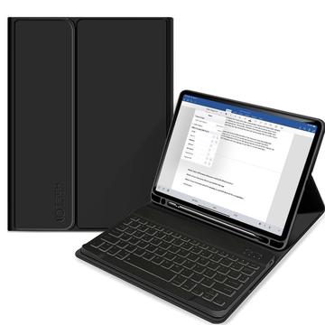 iPad Air 11 2024/2025/Air 2020/2022 Tech-Protect SmartCase Pen Bluetooth Toetsenbordhoes - Zwart