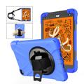 iPad Mini (2019) Heavy Duty 360 Cover met Polsbandje - Blauw