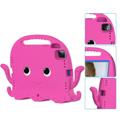 iPad Pro 11 2022/2021/2020/2018 Kinderen Schokbestendige Draaghoesje - Octopus - Fel roze