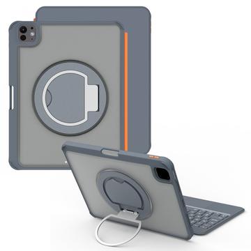 iPad Pro 11 2024/2025 TU3607P Magnetische toetsenbordbehuizing met achtergrondverlichting en 360-draaibare standaard - Grijs