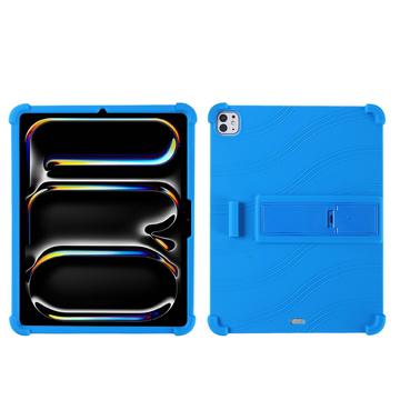 iPad Pro 11 (2025) Silicone Hoesje met Kickstand - Blauw
