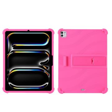 iPad Pro 11 (2025) Silicone Hoesje met Kickstand - Hot Pink