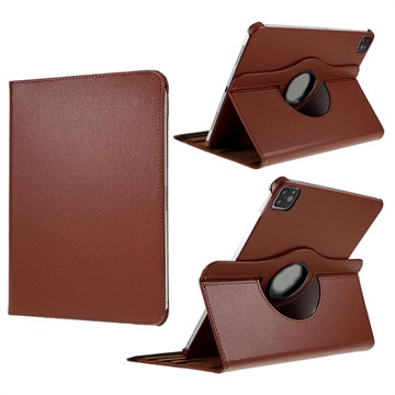 iPad Pro 12.9 2021/2022/Air 13 (2024) 360 Roterend Folio Hoesje - Bruin