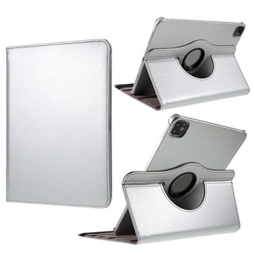 iPad Pro 12.9 2021/2022/Air 13 (2024) 360 Roterend Folio Hoesje - Zilver