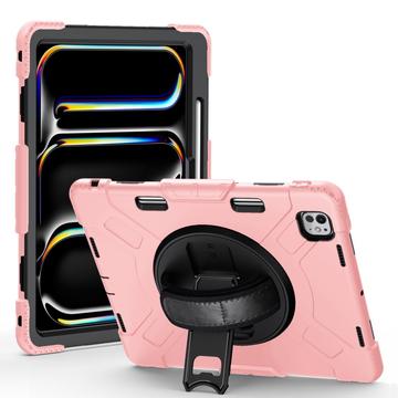 iPad Pro 13 (2024) Heavy Duty 360 Cover met Polsbandje