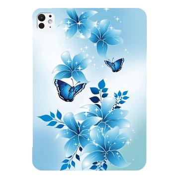 iPad Pro 13 (2024) Stijlvolle Ultradunne TPU Hoesje - Blauw Vlinder