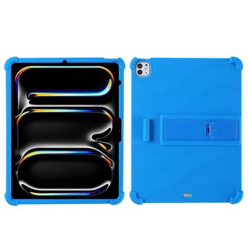 iPad Pro 13 (2025) Silicone Hoesje met Kickstand - Blauw