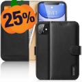 iPhone 11 Dux Ducis Hivo Wallet Leren Hoesje - Zwart