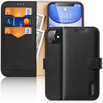 iPhone 11 Dux Ducis Hivo Wallet Leren Hoesje - Zwart