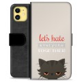 iPhone 11 Premium Portemonnee Hoesje - Angry Cat
