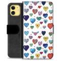 iPhone 11 Premium Portemonnee Hoesje - Harten